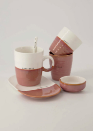 Zusss theemok happiness wit/burgundy