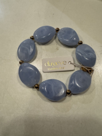 Go Dutch Label armband flat stones bracelet blue