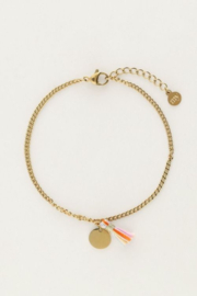 My Jewellery armband met munt en kwastje goud