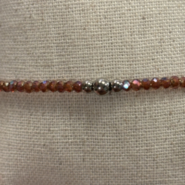 My jewellery stretch armband met kralen zilver