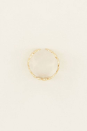 My Jewellery ring | verstelbare ring met blaadje goud.*