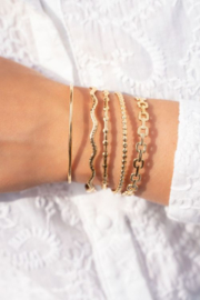My Jewellery armband | mix bangle kleine bolletjes goud