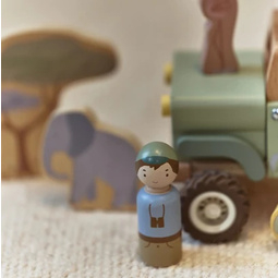 Little Dutch houten safari auto met dieren safari friends