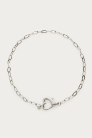 My jewellery Schakelketting met hart sluiting zilver