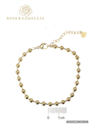 rose en camellia armband bolletjes