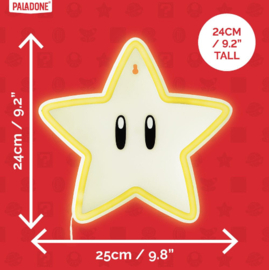 Super Mario: LED Wall Lamp Light Neon - Super Star