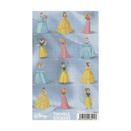 Disney Princess - Stickervel Vierkant Blauw