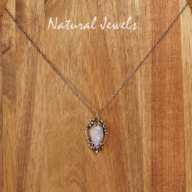 Zilveren hanger Maansteen