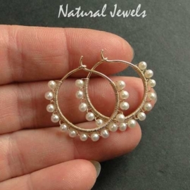 xxx - verkocht - xxx Golden Pearl Hoops