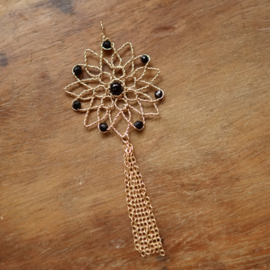 xxx - verkocht - xxx Mandala Zwarte Onyx hanger