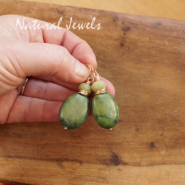 Chrysocolla oorbellen