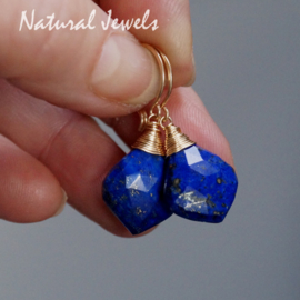 Goldfilled oorbellen Lapis Lazuli