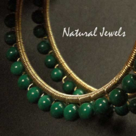 Goldfilled Hoops Malachite