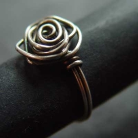 xxx - verkocht xxx Ring Silver Rose