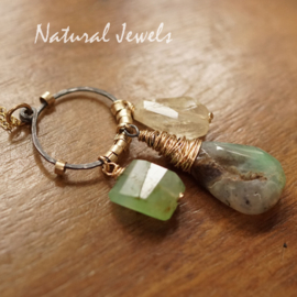 Hanger blauwgroene steen