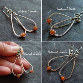 xxx - verkocht xxx Hammered Drops with Carnelian