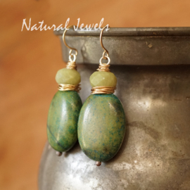 Chrysocolla oorbellen