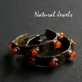 xxx - verkocht xxx Medieval Hoops with Carnelian
