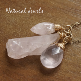 Edelsteen hangertjes roze