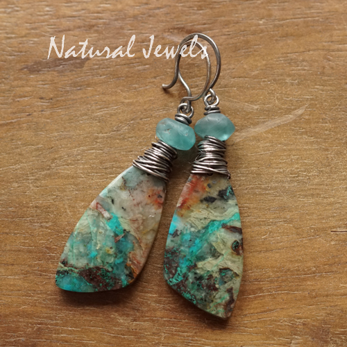 xxx - verkocht - xxx Oorbellen Chrysocolla