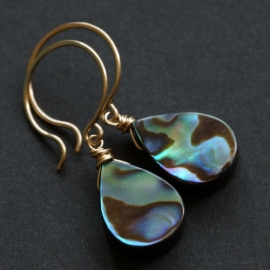 14K Goldfilled earrings with Abalone