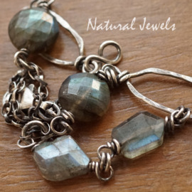 xxx - verkocht - xxx Zilveren armband Labradoriet