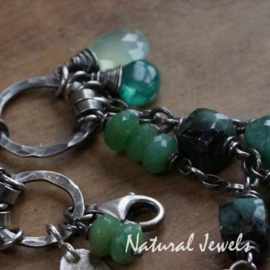 xxx - verkocht xxx Armband edelsteen Smaragd en Chrysopraas