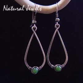 xxx - verkocht - xxx Hammered Drops with Green Jade