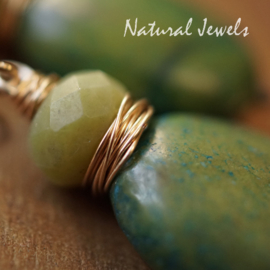 Chrysocolla oorbellen