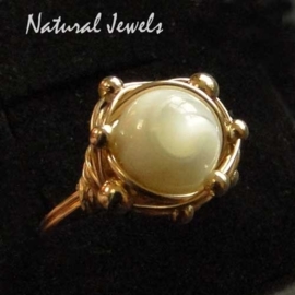 xxx - verkocht xxx Ring PIMPED Golden Mother of Pearl