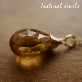 Whiskey Quartz hangertje of halsketting