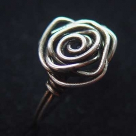 xxx - verkocht xxx Ring Silver Rose