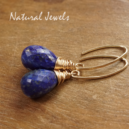 Lapis Lazuli oorbellen goud