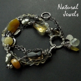 xxx - verkocht - xxx armband Yellow Gemstones