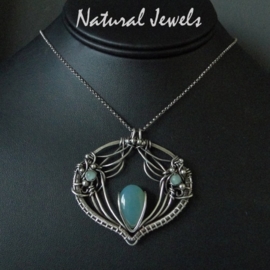 xxx - verkocht - xxx Necklace Blue Chalcedoney