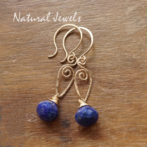 Lapis Lazuli oorbellen goud