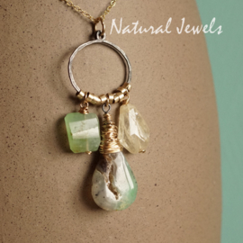 Hanger blauwgroene steen