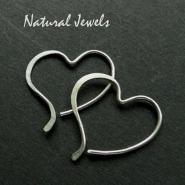 xxx - verkocht xxx Oorbellen small silver Hearts