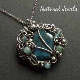 xxx - verkocht - xxx Necklace Captured Chrysocolla