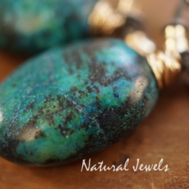 Chrysocolla oorbellen