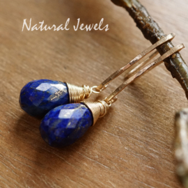 Lapis Lazuli oorbellen goud