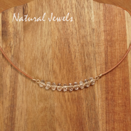 Gouden ketting Bergkristal