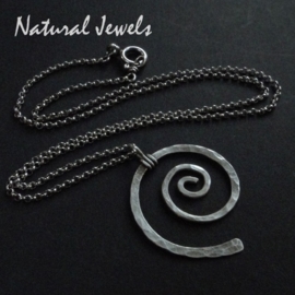 xxx - verkocht - xxx Necklace Silver Spiral