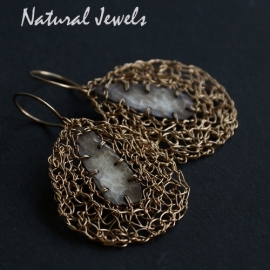 xxx - verkocht - xxx Silver and Goldfilled Earrings Fused Drops