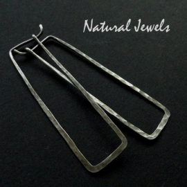 Earrings Silver Rectangles