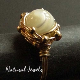 Ring PIMPED Golden Mother of Pearl