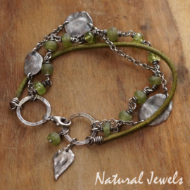 xxx - verkocht - xxx Peridot armband zilver