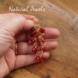 Oranje steen oorbellen