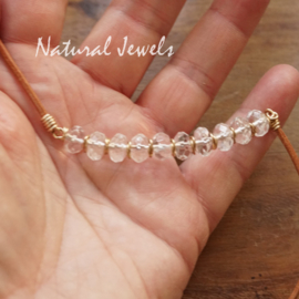 Gouden ketting Bergkristal