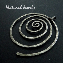 xxx - verkocht - xxx Pendant Big Silver Spiral